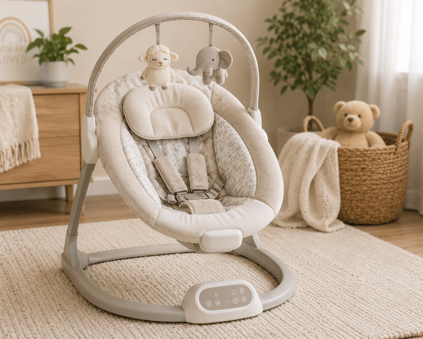 Surviving the newborn daily routine baby swing calming baby