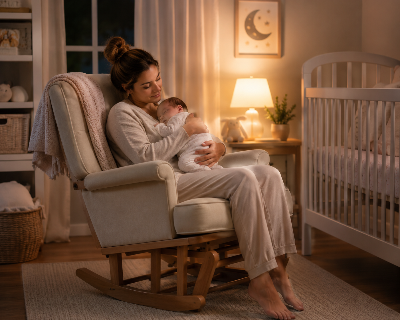 Nighttime Routine for New Moms baby swaddle blankets soft muslin neutral colors