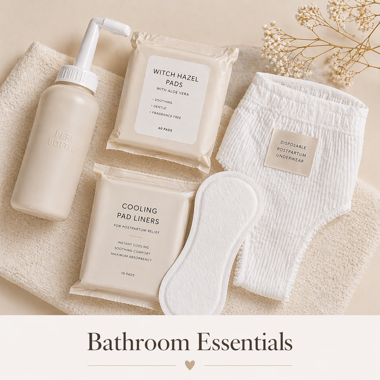 Postpartum recovery tips for new moms bathroom essentials