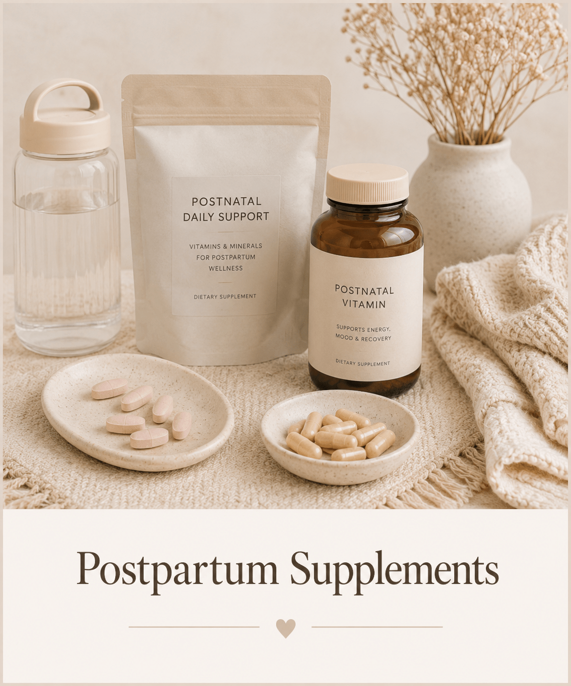 Postpartum supplements for new moms after birth