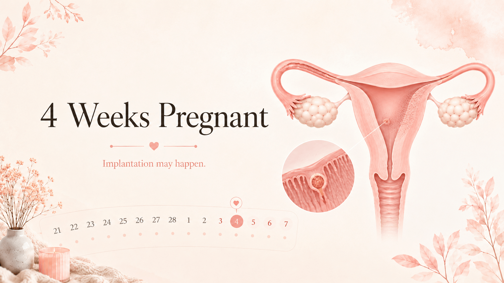 4 Weeks Pregnant implantation and early pregnancy guide