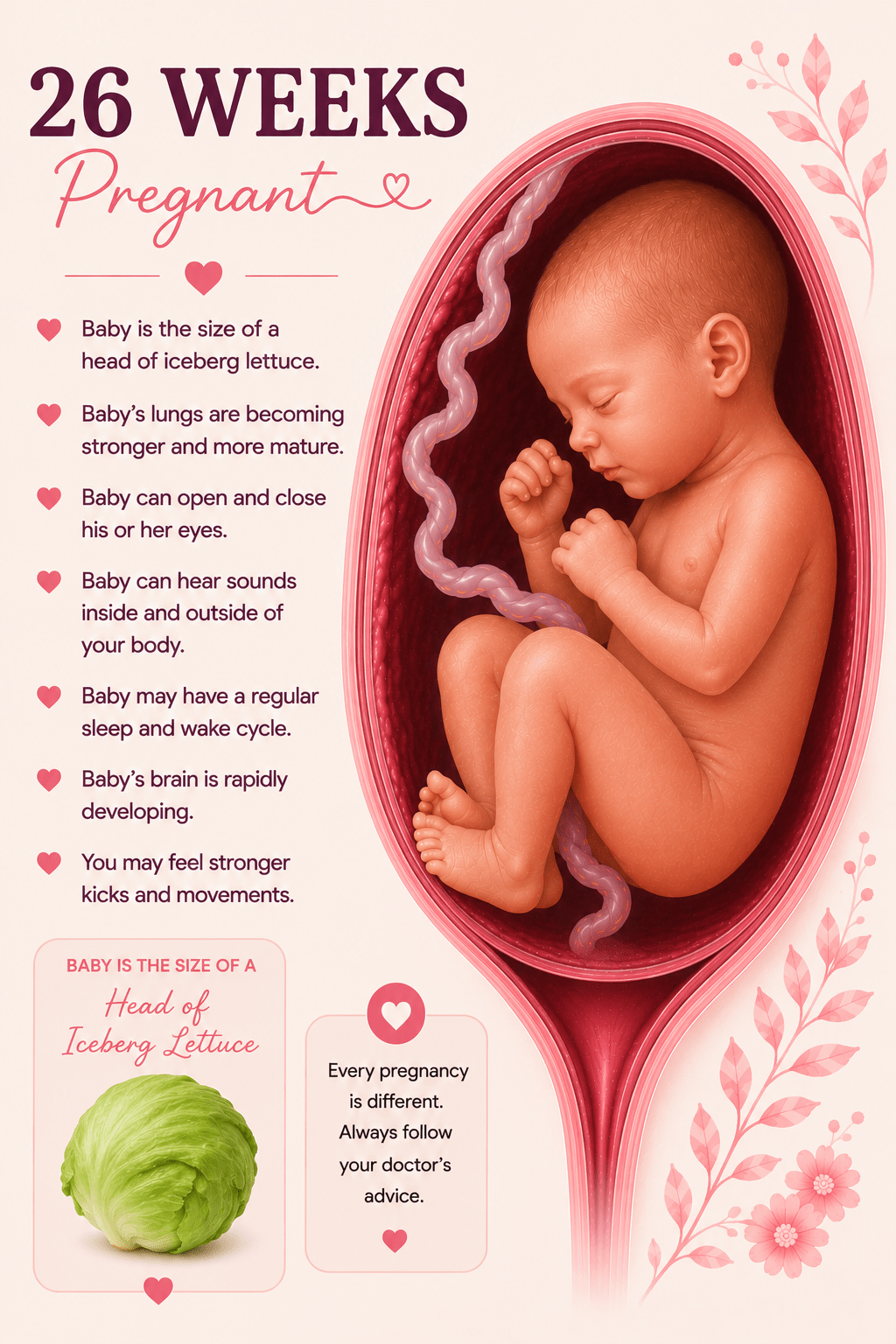 26 Weeks Pregnant baby development and second trimester movement guide