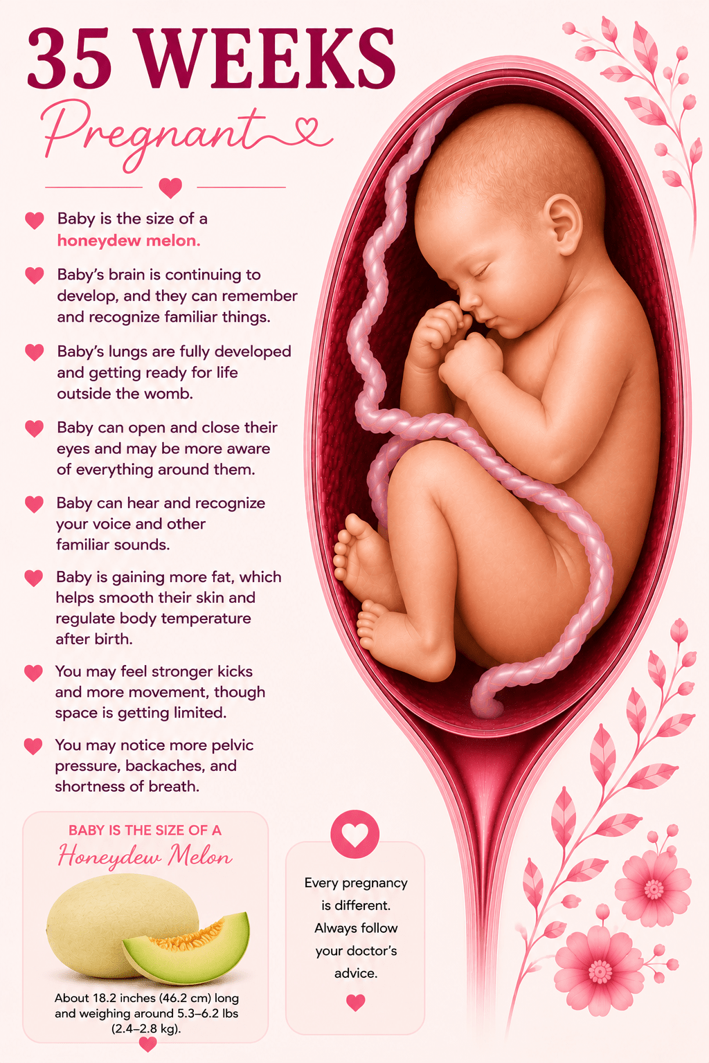 35 weeks pregnant baby development and third trimester movement guide